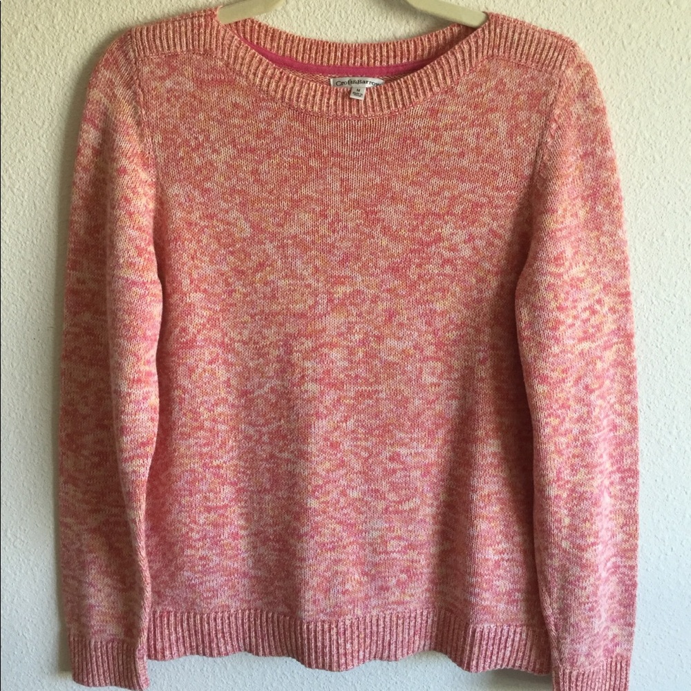 Women’s cotton crew, medium,pink sherbet